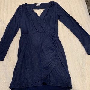 BCBG Generation Metallic Blue Dress